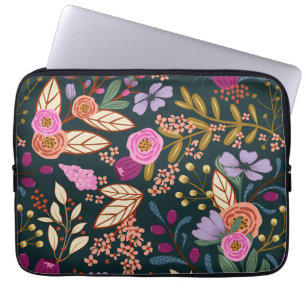 Beautiful striking colourful flowers   laptop sleeve