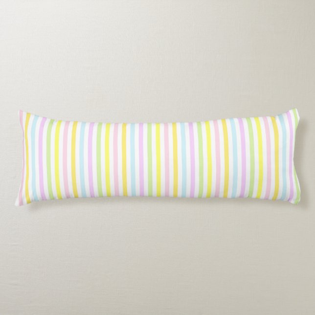 Beautiful Stripes in Pastel Colours Body Cushion (Front)