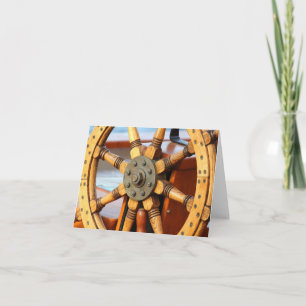 Beautiful, Sturdy Wooden Ship's Wheel Card