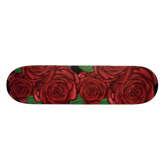 Beautiful stylised roses skateboard