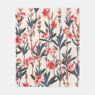 Beautiful Stylish Garden florals pattern in the ma Fleece Blanket
