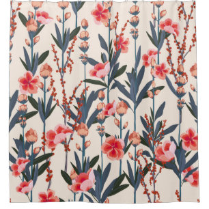 Beautiful Stylish Garden florals pattern in the ma Shower Curtain