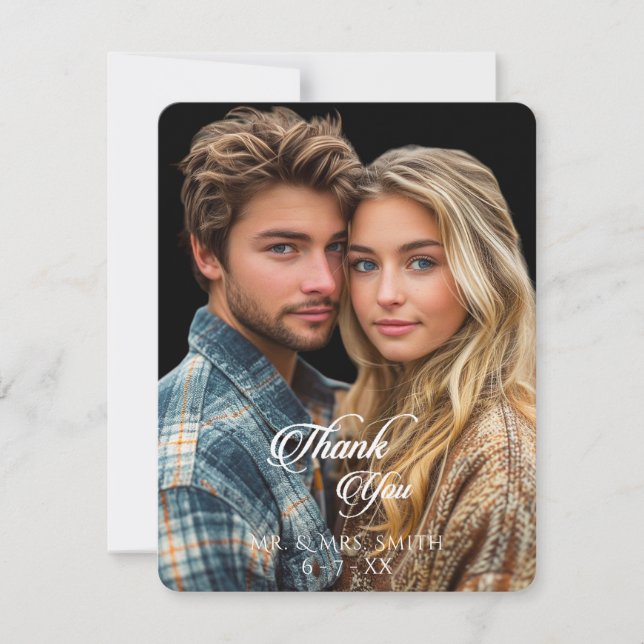 Beautiful Stylish Photo Thank You   (Front)