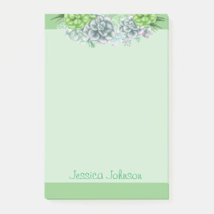 Beautiful Succulents Plants Lovers Personalised Po Post-it Notes