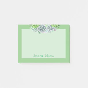 Beautiful Succulents Plants Lovers Personalised Po Post-it Notes