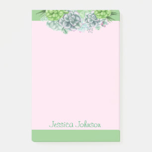 Beautiful Succulents Plants Lovers Personalised Po Post-it Notes