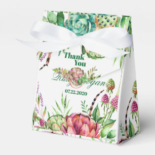 Beautiful Succulents Wedding Favour Box