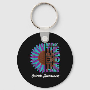 Beautiful Suicide Prevention Awareness Sunflower W Key Ring