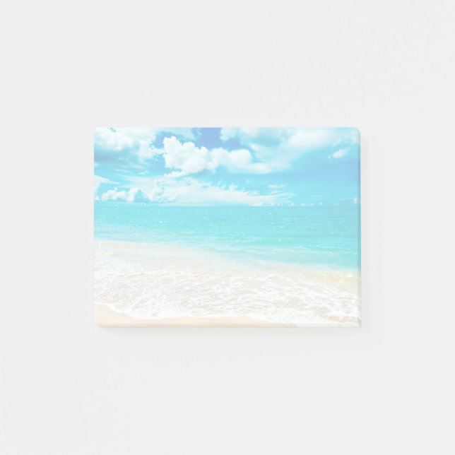 Beautiful Summer Beach Post-it Notes (Front)