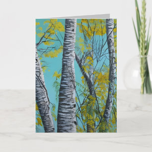 Beautiful Summer Birch Thank You Card