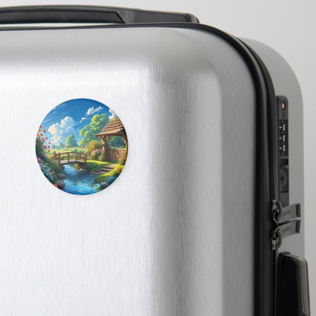 Beautiful Summer, colourful illustration, Magnet (In Situ (Luggage))