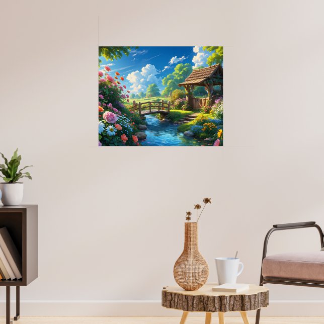 Beautiful Summer, colourful illustration, Poster (Living Room 3)