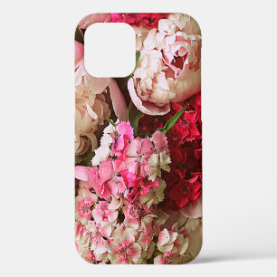 Beautiful summer flowers. Bouquet of pink peony an iPhone 12 Case