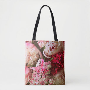 Beautiful summer flowers. Bouquet of pink peony an Tote Bag