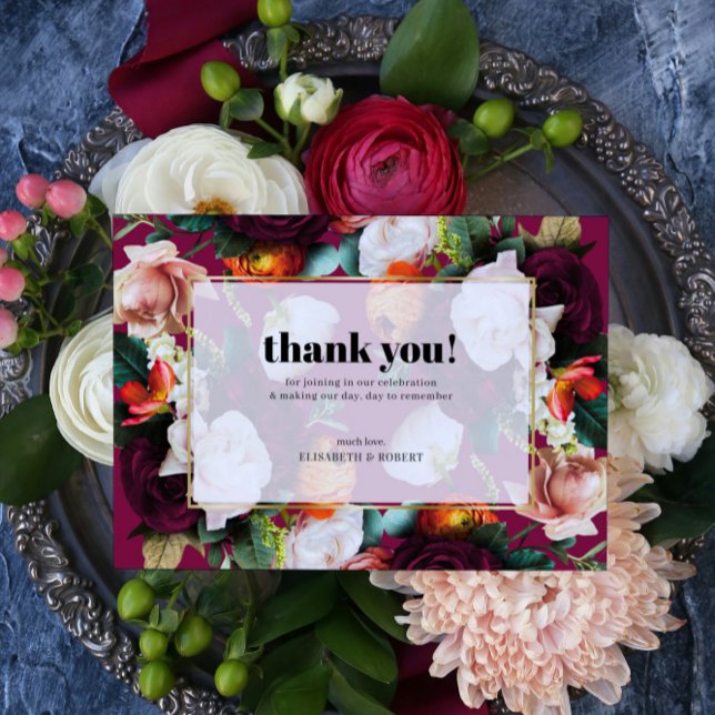 Beautiful Summer Flowers Thank You Card (Creator Uploaded)