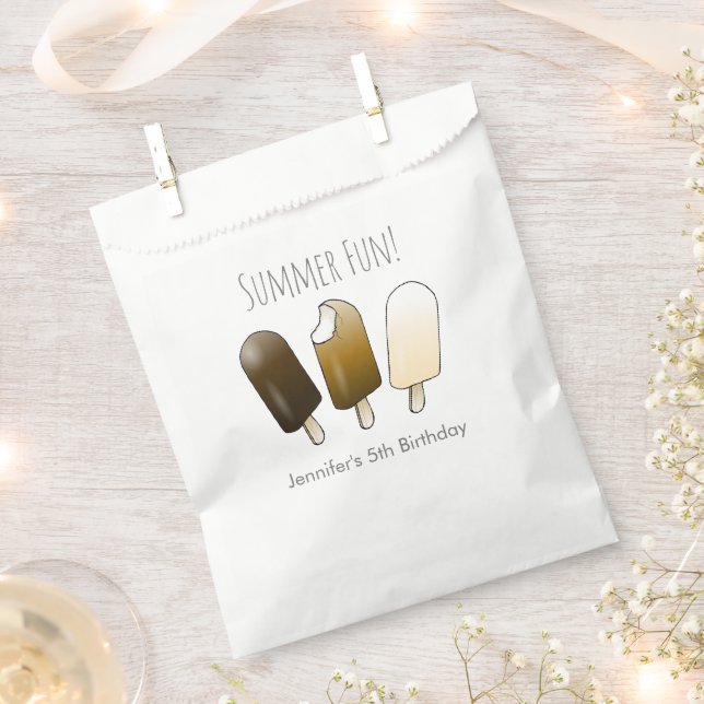 Beautiful Summer Fun Ice Creams Favour Bag (Clipped)