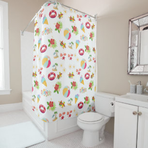 Beautiful Summer Seamless Pattern Shower Curtain