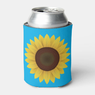 Beautiful Summer Sunflower  Can Cooler