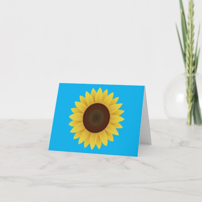 Beautiful Summer Sunflower Card (Front)