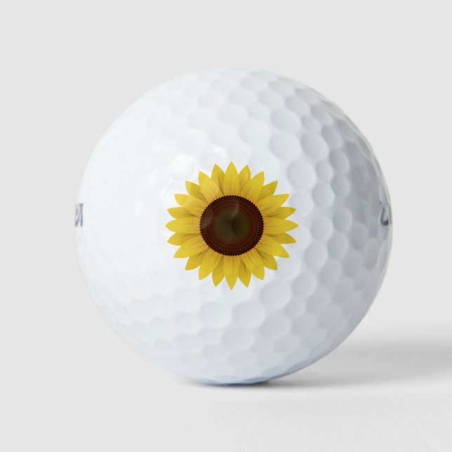 Beautiful Summer Sunflower Golf Balls (Front)