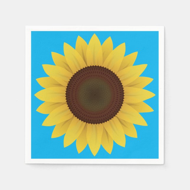 Beautiful Summer Sunflower Napkin (Front)