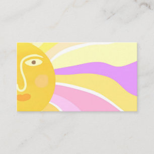 beautiful sun abstract painting business card