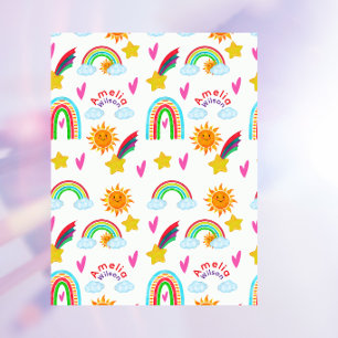 Beautiful Sun Cloud Star Rainbow Name for Kids Fleece Blanket