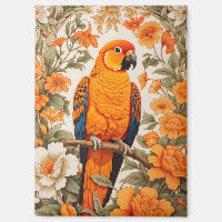 Beautiful Sun Conure William Morris Inspired