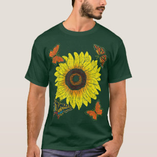Beautiful Sunflower Animal Lover Lepidopterist But T-Shirt
