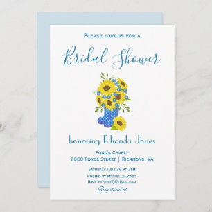 Beautiful Sunflower Bridal Shower Invitation