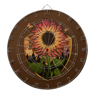 Beautiful Sunflower  Dartboard