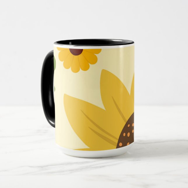 Beautiful Sunflower Design  Mug (Front Left)