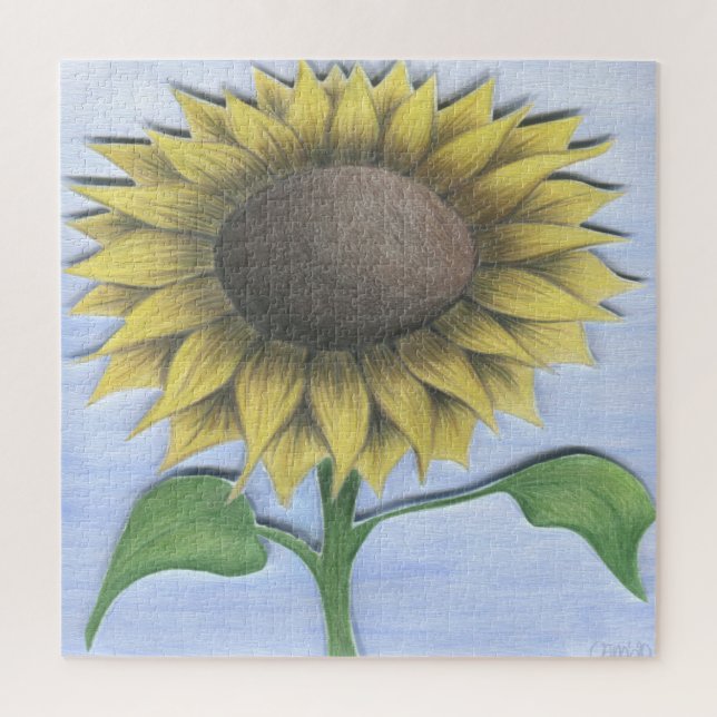 Beautiful Sunflower Drawing Jigsaw Puzzle (Vertical)