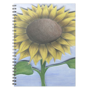 Beautiful Sunflower Drawing Notebook