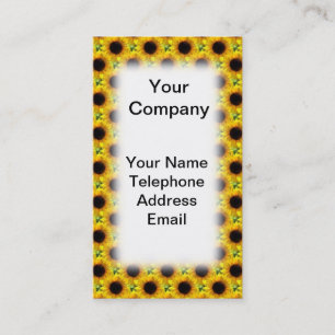 Beautiful Sunflower Field Texture Business Card