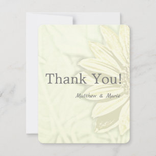 Beautiful Sunflower Floral design Thank You Card