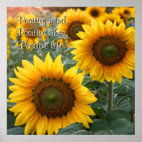 Beautiful Sunflower Landscape Personalised Quote