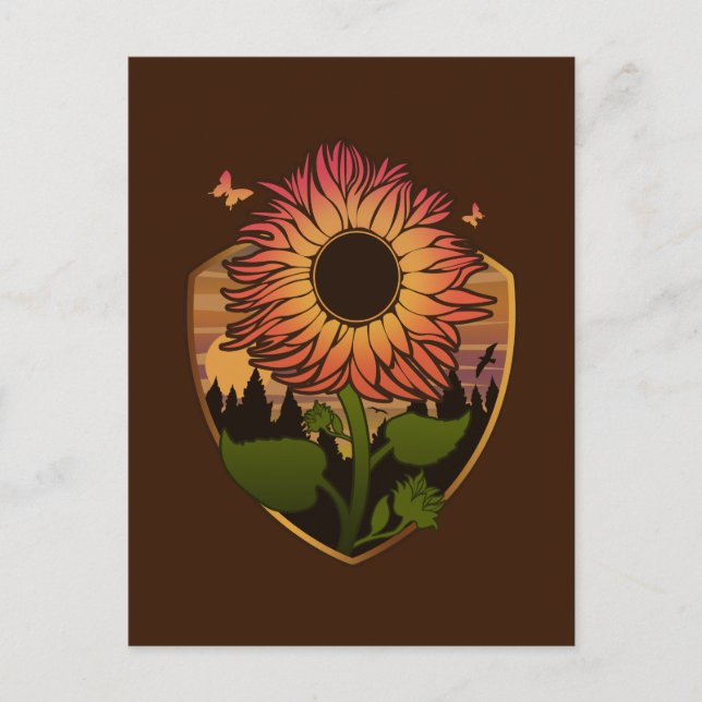 Beautiful Sunflower Postcard (Front)