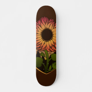 Beautiful Sunflower Skateboard