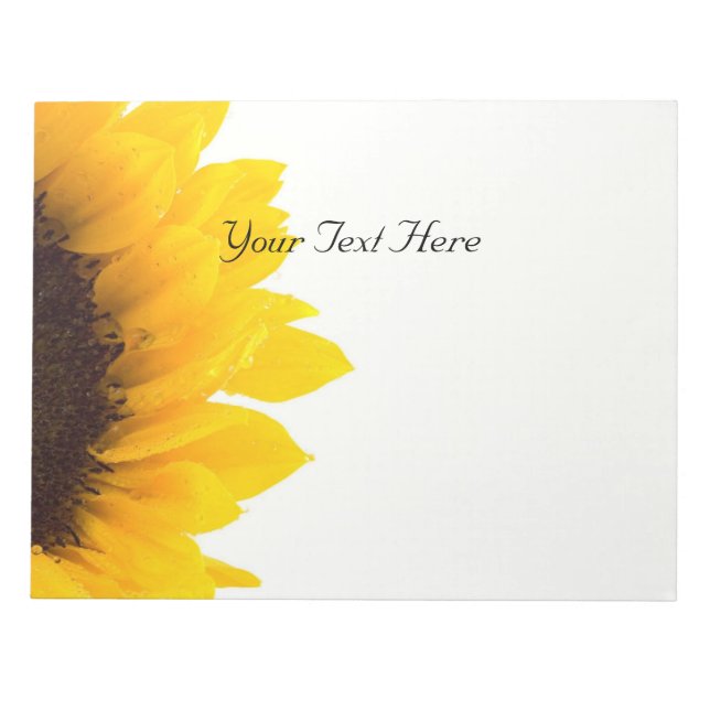 Beautiful Sunflower Template Notepad (Front)