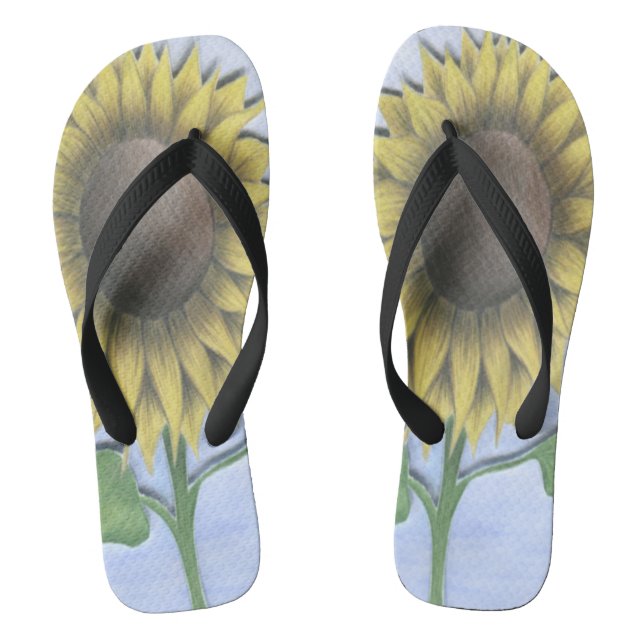 Beautiful Sunflower Thongs (Footbed)