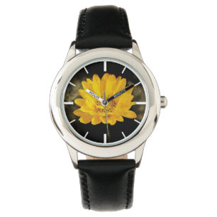 Beautiful Sunflower with Dark Brown Background Watch