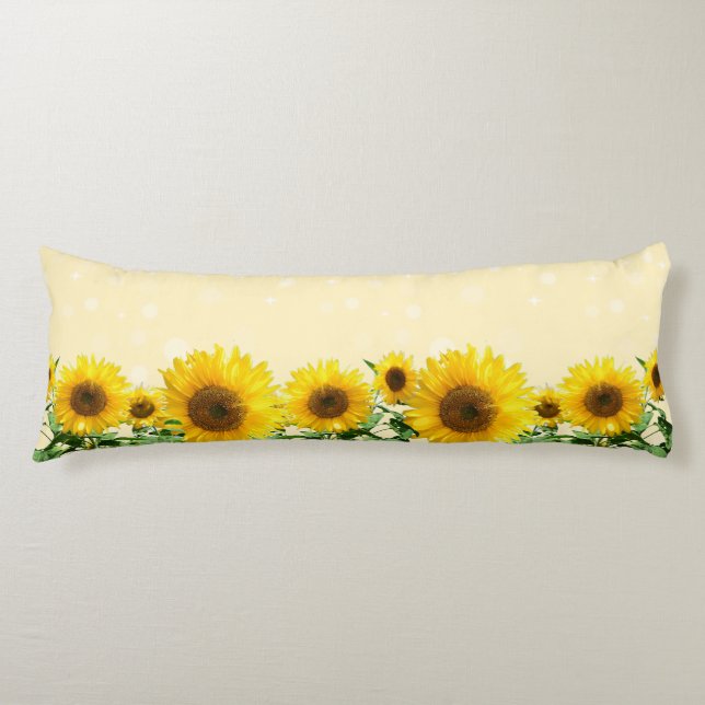 Beautiful Sunflowers Body Pillow (Front)