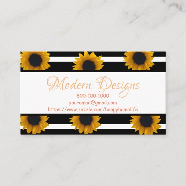 BEAUTIFUL SUNFLOWERS Business card (Front)