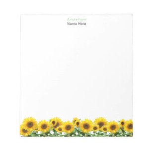 Beautiful Sunflowers Simple Notepad