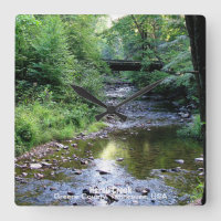 Beautiful Sunlight On Water Mountain Stream