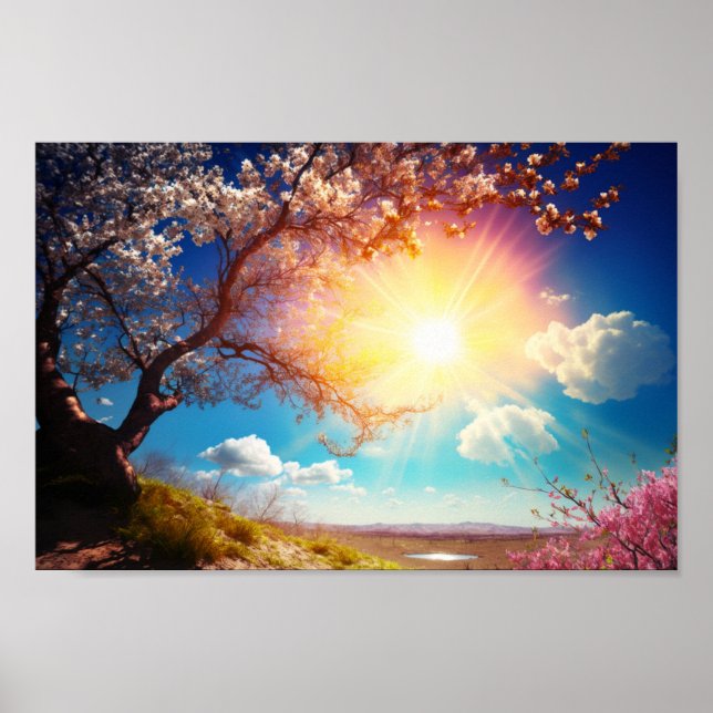 Beautiful Sunny Bright Day Art Poster (Front)