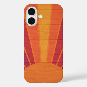 Beautiful Sunny Sun Rays Southwestern Folk Art Cas iPhone 16 Case