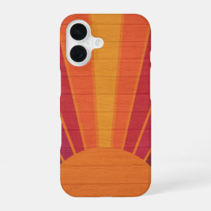 Beautiful Sunny Sun Rays Southwestern Folk Art Cas iPhone 16 Case