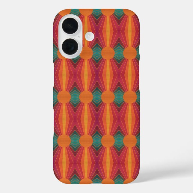 Beautiful Sunny Sun Rays Southwestern Folk Art Case-Mate iPhone Case (Back)